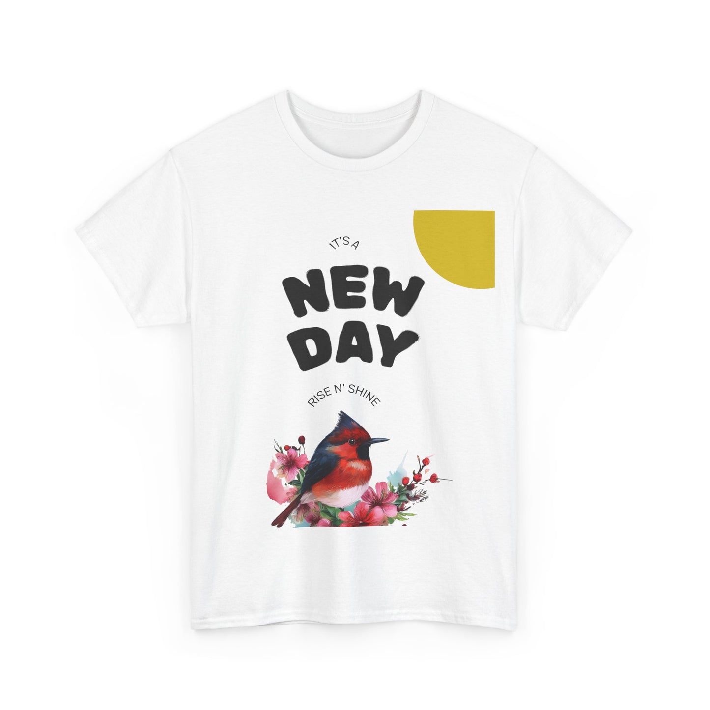 Floral Bird Unisex Tee, Nature Lover Gift, Casual Wear, Spring Fashion, Unique Graphic Tee, Cute Animal Top