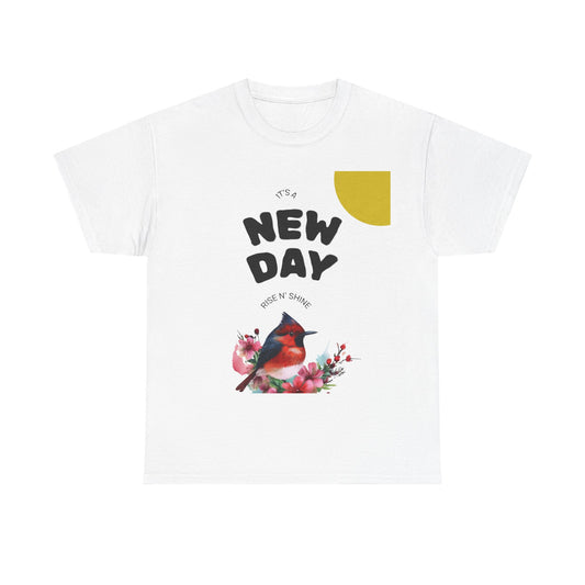 Floral Bird Unisex Tee, Nature Lover Gift, Casual Wear, Spring Fashion, Unique Graphic Tee, Cute Animal Top