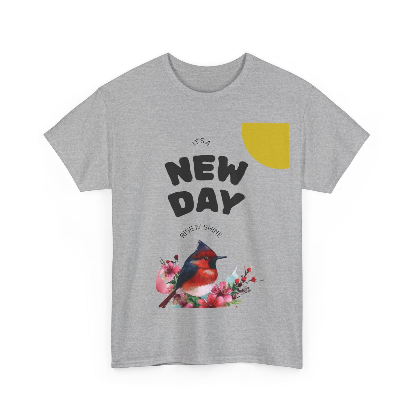 Floral Bird Unisex Tee, Nature Lover Gift, Casual Wear, Spring Fashion, Unique Graphic Tee, Cute Animal Top